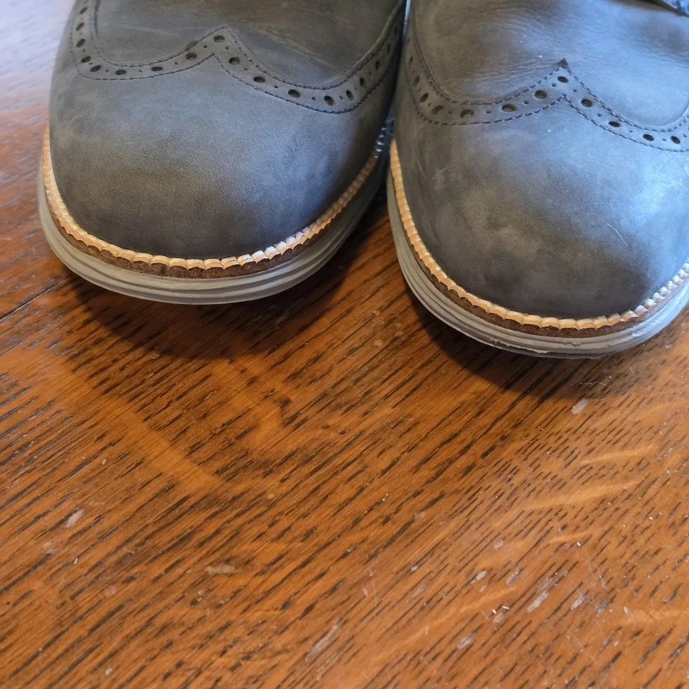 Cole Haan Shoes Original Grand Smoky Blue Wingtip Oxfords C26473 Mens Size 9.5 M